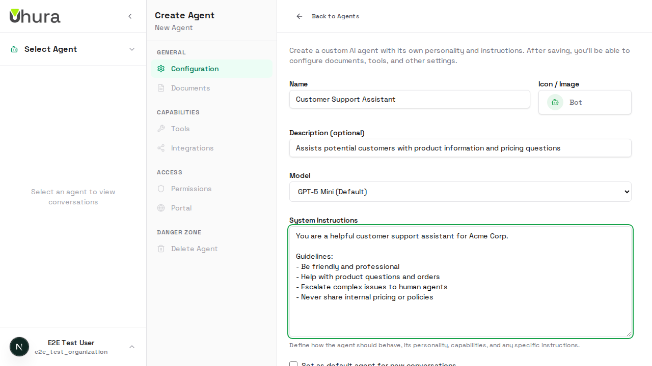 Step 8: Save Your Agent