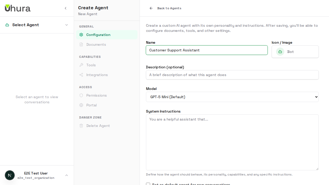 Step 3: Enter Agent Name