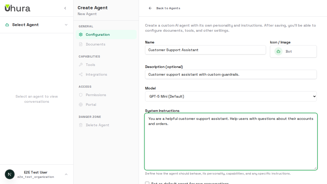 Step 4: Save the Agent