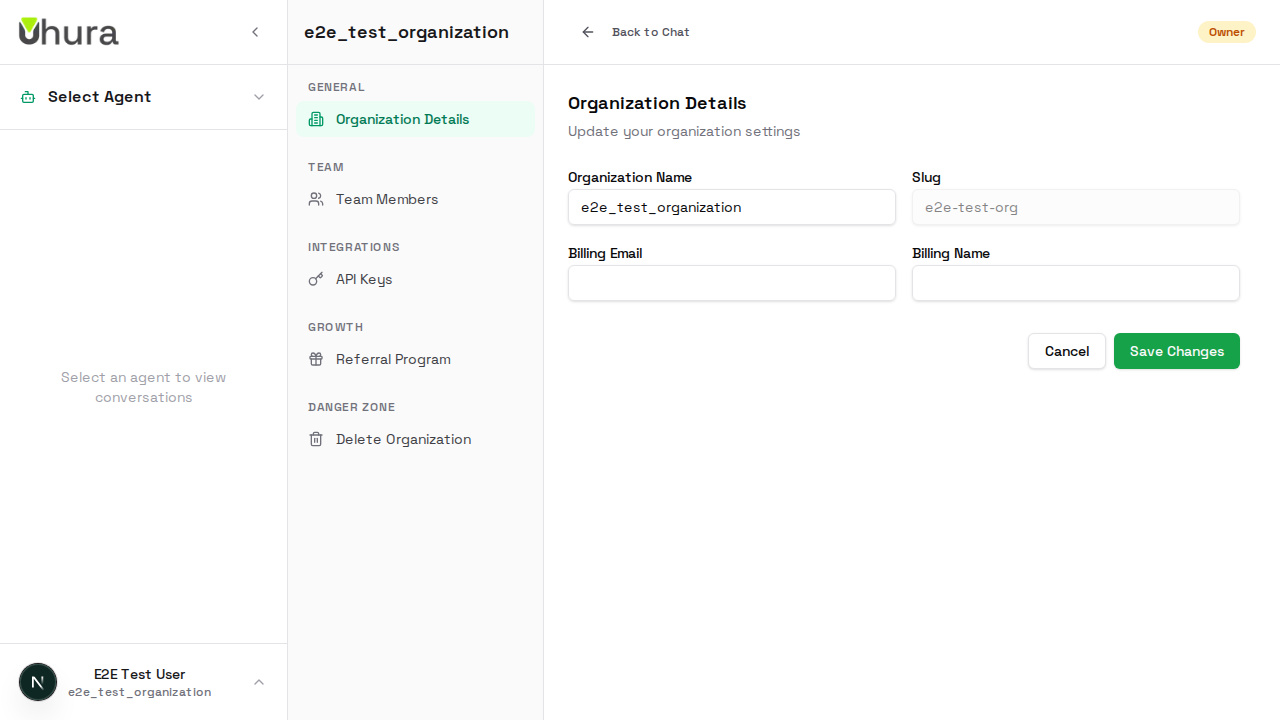 Step 1: Navigate to Organization Settings
