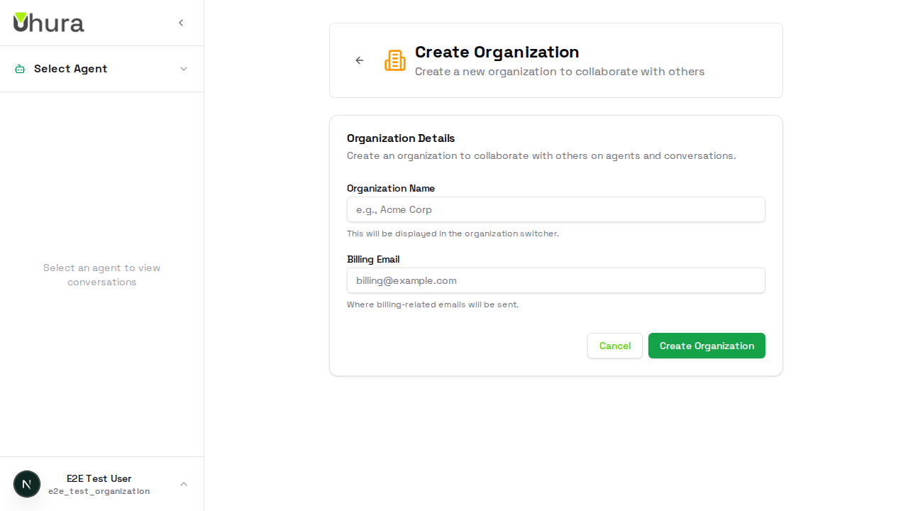 Step 8: Configure New Organization